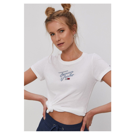 Tommy Jeans dámské bílé tričko Tommy Hilfiger