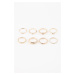 DEFACTO Woman's 8-Piece Gold Ring