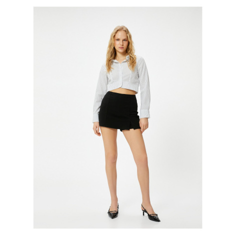 Koton Mini Short Skirt Slit Detail Normal Waist