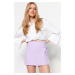 Trendyol Lilac Lace and Eyelet Detail Woven Shorts Skirt