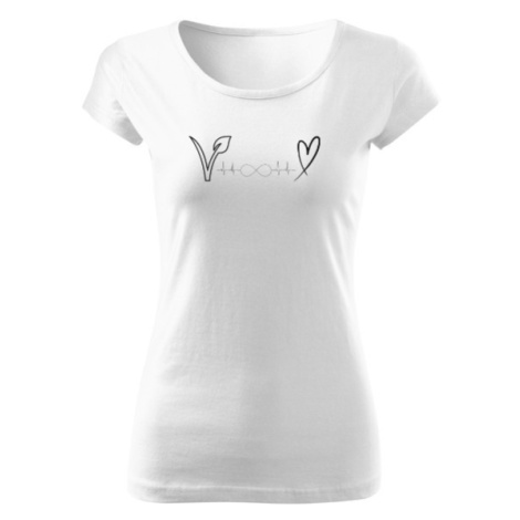 Dámské tričko Nekonečný rytmus lásky - černý nápis