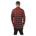 Urban Classics Side-Zip Long Checked Flanell Shirt blk/red