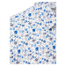 Buďchlap Krásná bílá košile s modrým florálním vzorem