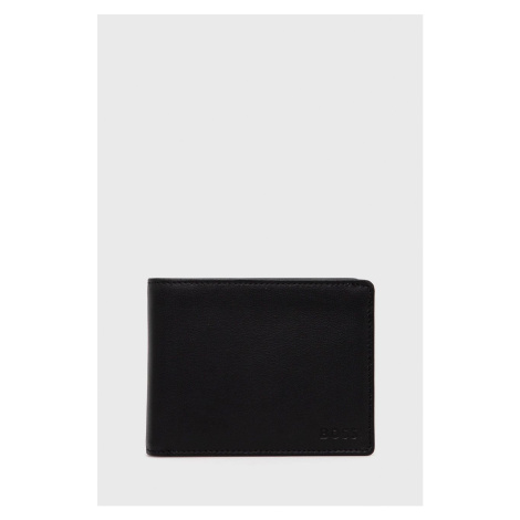 Kožená peněženka BOSS černá barva, 50470436 Hugo Boss