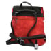 Trendy dámský koženkový kabelko-batoh Erlea, červeno-černá