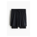 H & M - Dvouvrstvé sportovní šortky z materiálu DryMove™ - černá