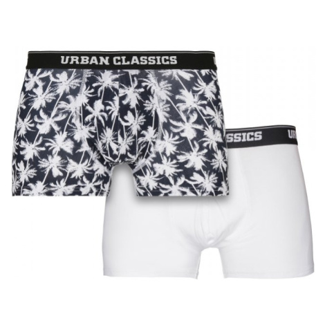 Men Boxer Shorts Double Pack - palm aop+white Urban Classics