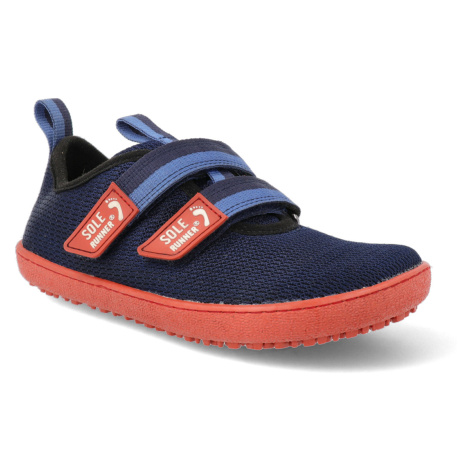 Barefoot tenisky Sole Runner - Puck 2 Navy/K-Red vegan tmavě modré