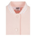 Girls Inset College Sweat Jacket - pink/white