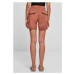 Dámské šortky // Urban Classics / Ladies High Waist Cargo Shorts terracotta