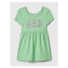 Světle zelené holčičí letní šaty GAP