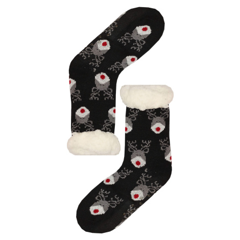 Mounty black hřejivé ponožky beránek WW058 černá PESAIL