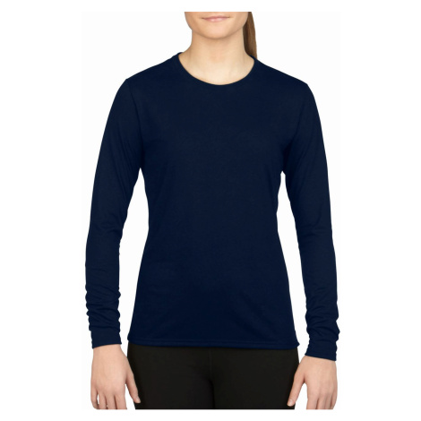 Dámské funkční tričko s dlouhými rukávy PERFORMANCE – námořnická modrá Gildan
