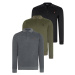 TRIPLE SET V4007 DEWBERRY MEN'S SWEATSHIRT-BLACK-ANTHRACITE-KHAKI