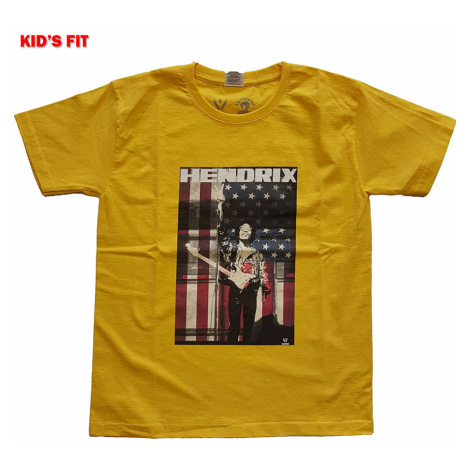 Jimi Hendrix tričko, Peace Flag Yellow, dětské RockOff