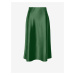 Zelená dámská saténová midi sukně ICHI