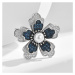 Éternelle Luxusní brož s perlou a zirkony Eloise B8087-LXT0580A Stříbrná