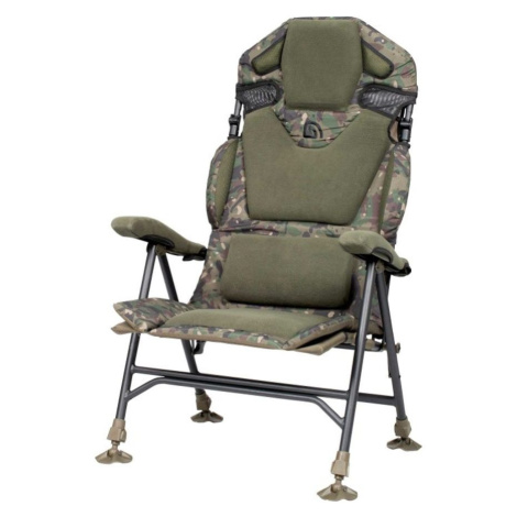 Trakker Křeslo komfortní s područkami Levelite Camo Longback Recliner