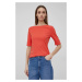 Tričko Lauren Ralph Lauren dámský, oranžová barva