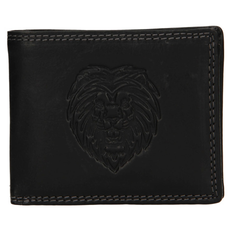 Pánská kožená peněženka SendiDesign Lion - černá Sendi Design