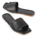 Capone Outfitters Single Strap with Stones, Flat Heel Women's Slippers