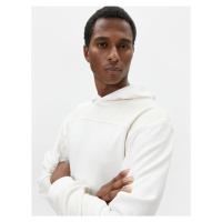 Koton Hooded Sweatshirt Textured Stitch Detail Long Sleeve