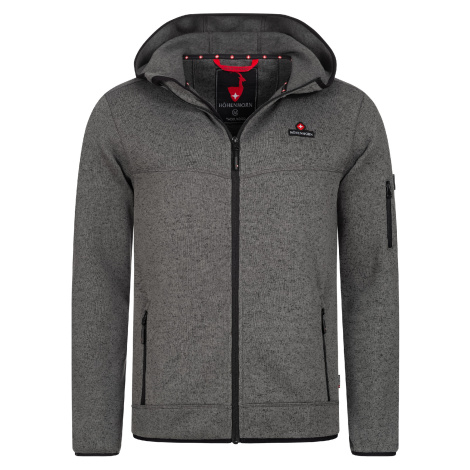 HÖHENHORN Pánská pletená flísová mikina s kapucí HOHENHORN Tacul Barva: Šedá Höhenhorn