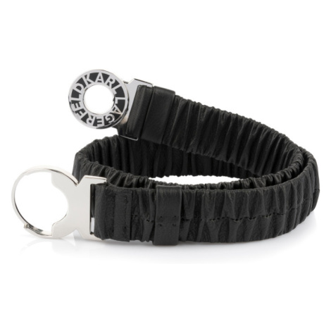 Opasek karl lagerfeld k/disk elasticized belt black