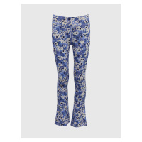 Bílo-modré holčičí květované kalhoty GAP