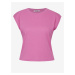 Růžové dámské crop tričko s krátkým rukávem ORSAY