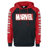 Marvel Logos Mikina s kapucí cerná/cervená