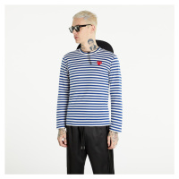 Tričko Comme des Garçons PLAY Long Sleeve Tee Navy/ White