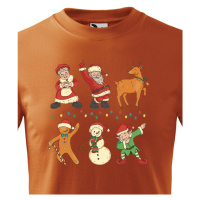 Dětské vánoční tričko s potiskem vánočních postaviček - vánoční tričko