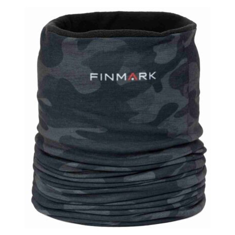 Finmark CHILDREN’S MULTIFUNCTIONAL SCARF WITH FLEECE Dětský multifunkční šátek, černá, velikost