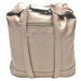 Hnědošedý kabelko-batoh 2v1 s kapsami