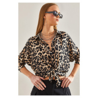 Bianco Lucci Women's Leopard Print Shirt