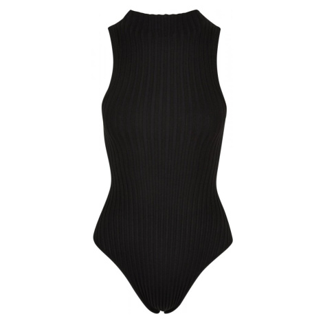 Ladies Rib Knit Sleevless Body - black Urban Classics