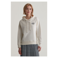 MIKINA GANT SMALL GRAPHIC HOODIE CREAM