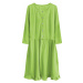 Bavlněné dámské oversize šaty v limetkové barvě (305ART) limetková