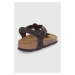 Kožené sandály Birkenstock Kairo dámské, hnědá barva
