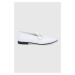 Kožené mokasíny Tommy Hilfiger dámské, bílá barva, na plochém podpatku
