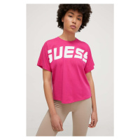 Tričko Guess DEANA fialová barva, V4RI09 KC2Z0