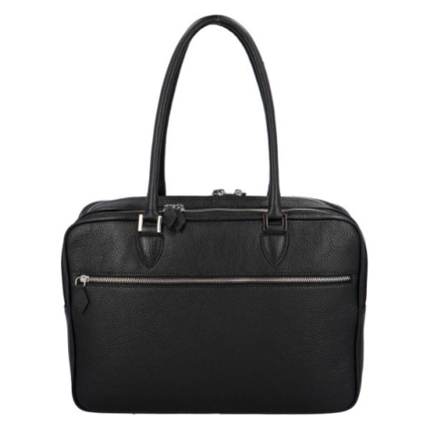 Luxusní kožená business taška Taylor, černá Delami