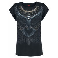 Spiral Raven Skull Dámské tričko černá