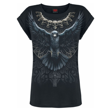 Spiral Raven Skull Dámské tričko černá