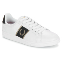 Fred Perry B721 Leather Branded Webbing Bílá