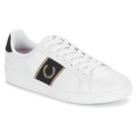 Fred Perry B721 Leather Branded Webbing Bílá