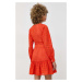 Šaty MICHAEL Michael Kors oranžová barva, mini