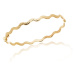 Luxusní dámský zlatý náramek pevný gravírovaný ZLNA1310F + Dárek zdarma