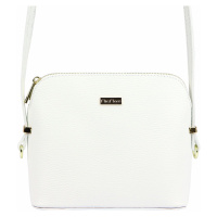 Kožená crossbody kabelka MiaMore 01-008 bílá